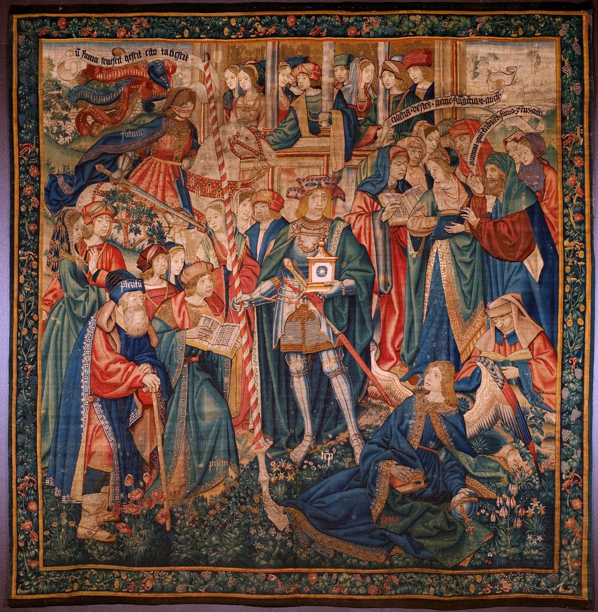 Tapiz flamenco. Triunfo del tiempo (De triomf van de Tijd, El triunfo del Tiempo). Lana y seda. 347x342cm. Colección privada. CA 1504. de Flemish School
