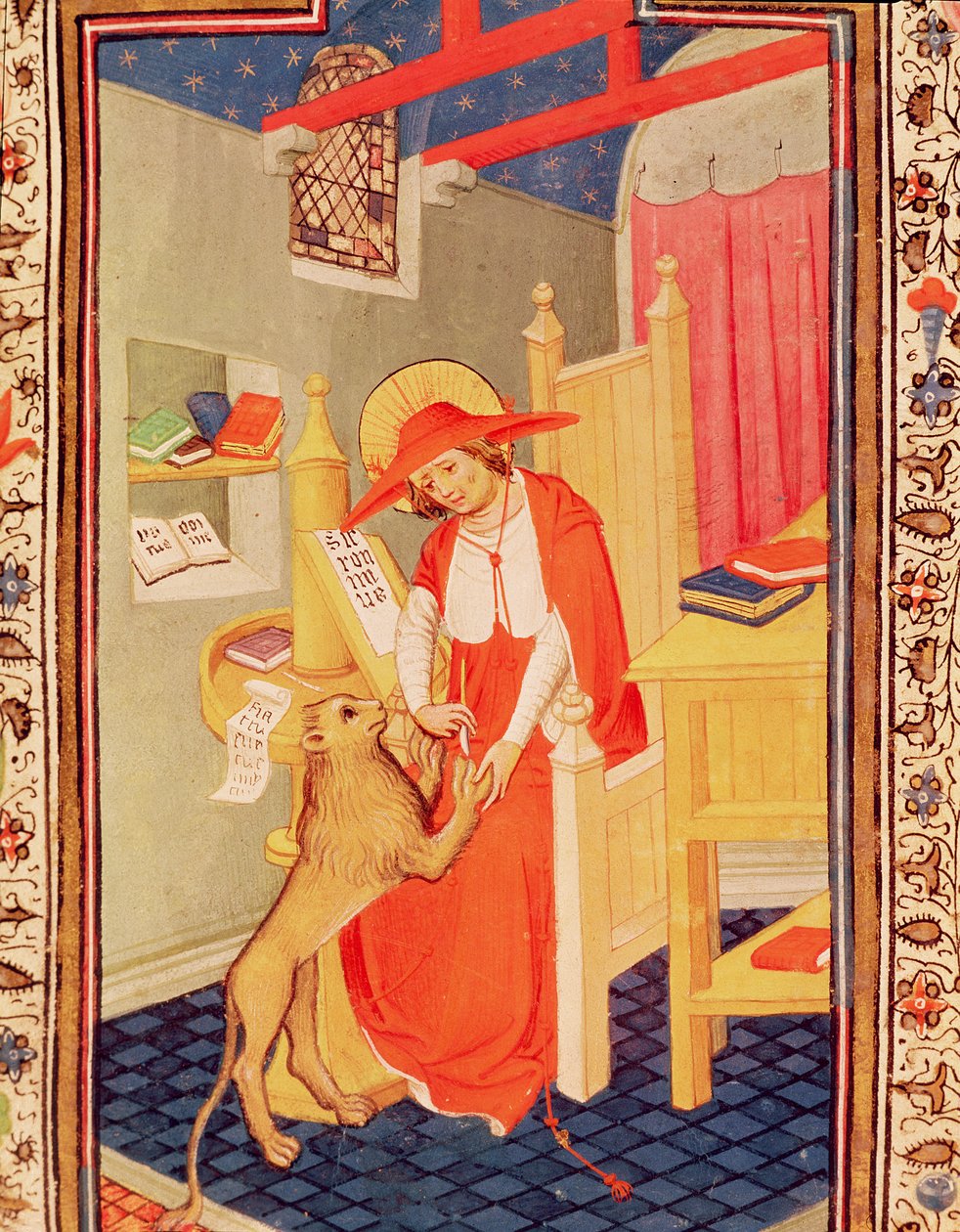 Fol.310v San Jerónimo, del Libro de Horas de Don Duarte de Flemish School