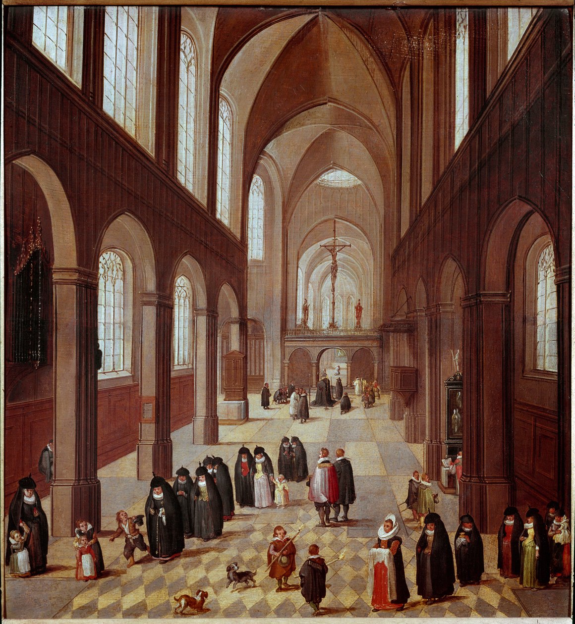 Vista interna de la iglesia de Flemish School