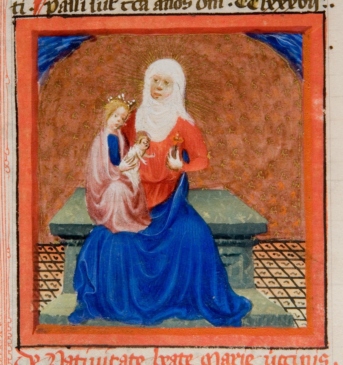 MS GEN 1111, f.169 Natividad de la Santísima Virgen María, ilustración de Legenda Aurea por Jacobus de Voragine, c.1405-10 de Flemish School