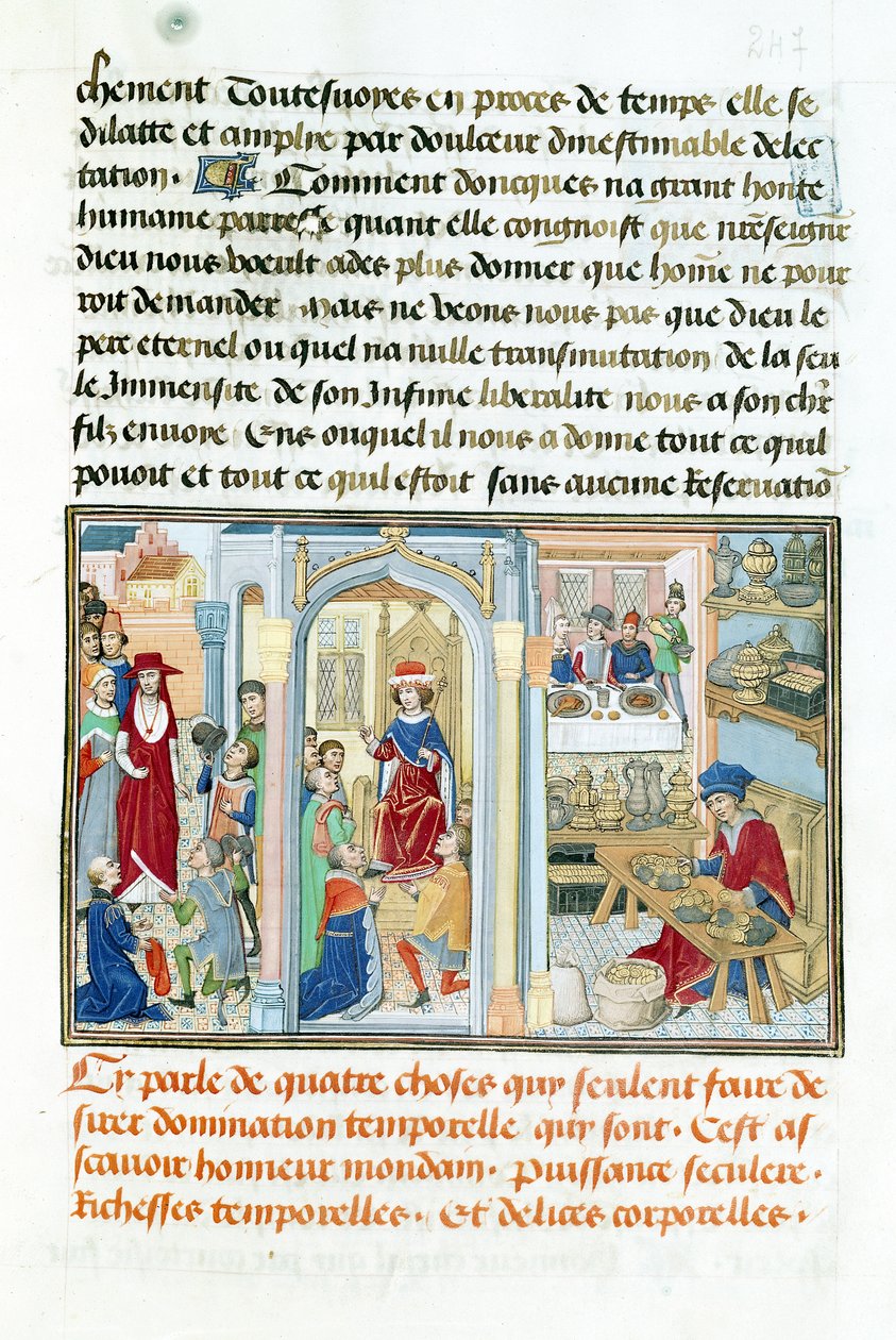 Ms 240 fol.247 Cosas mundanas, de Le Miroir d