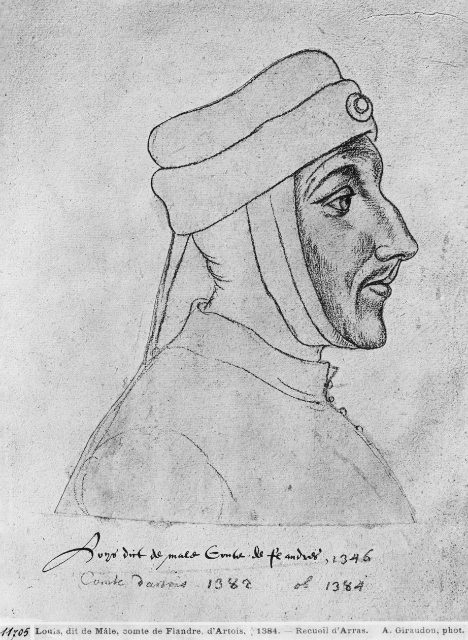 Ms 266 fol.54 Luis II de Flandes, también Luis III de Artois y Luis I de Borgoña Palatina, conocido como Luis de Male, de 