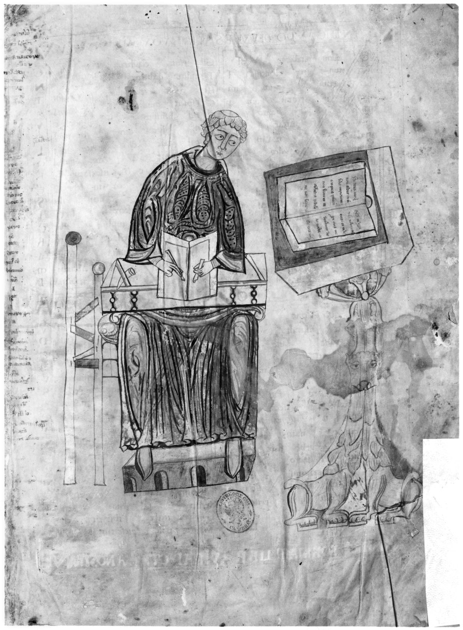 Ms 528 fol.1r Leccionario, el copista de Flemish School