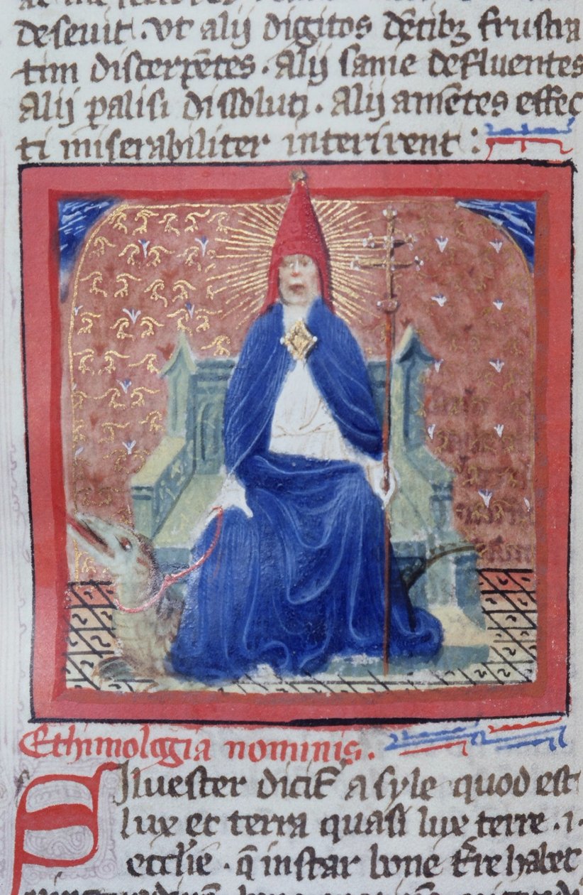 Página del Ms Gen 1111 de la Legenda Aurea, Brujas de Flemish School