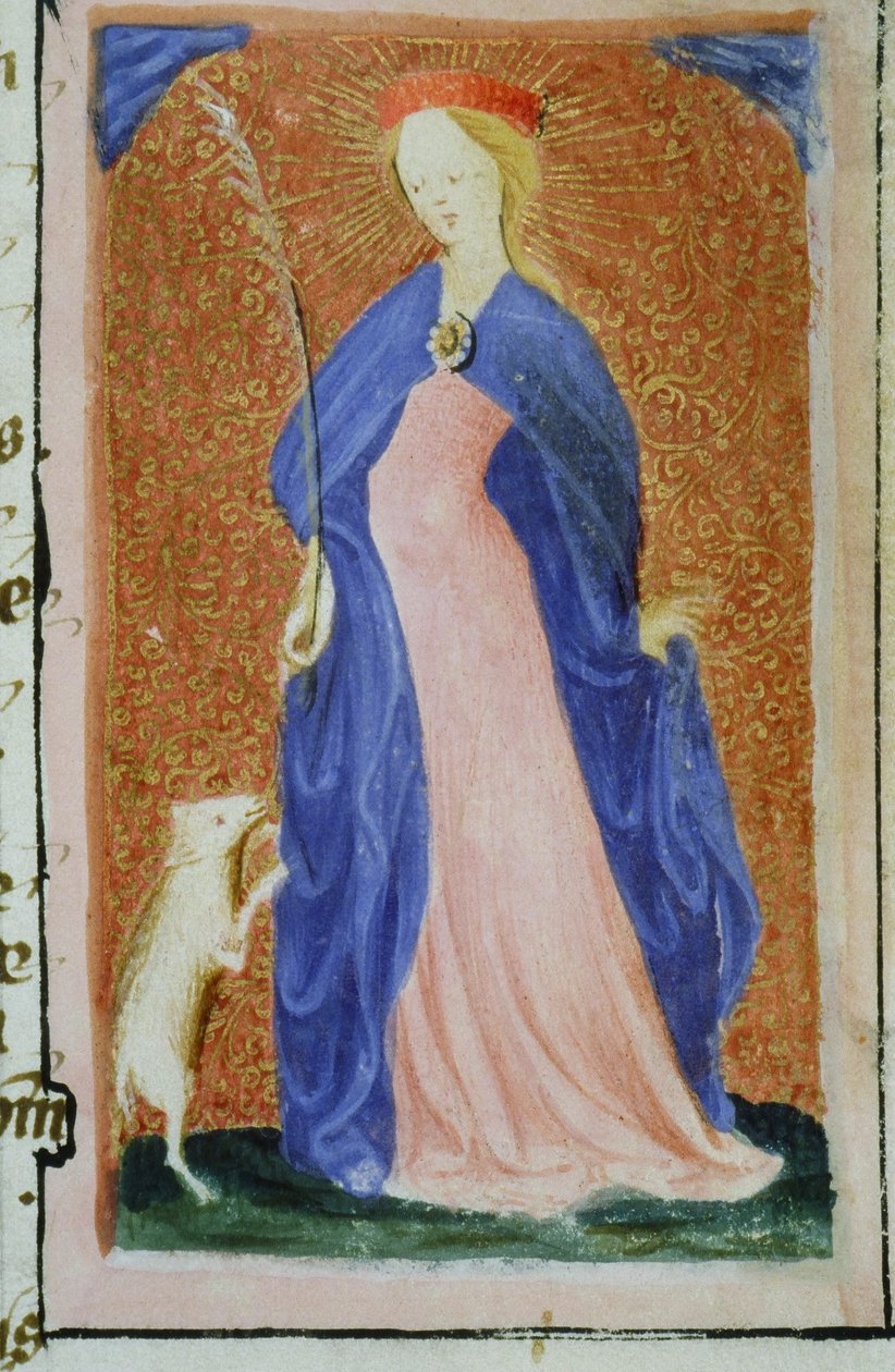 Página del Ms Gen 1111 de la Legenda Aurea, Brujas de Flemish School