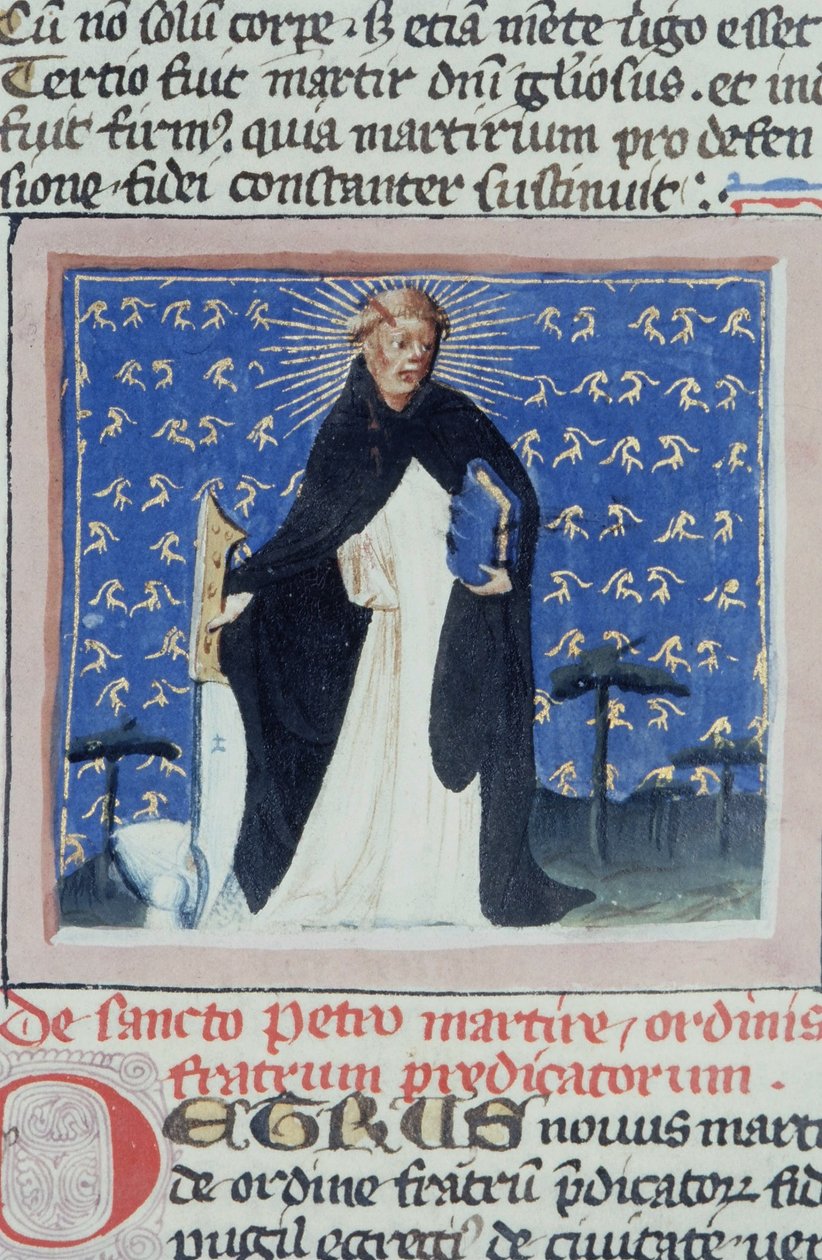 Página de la Legenda Aurea, Brujas, c.1400-10 de Flemish School