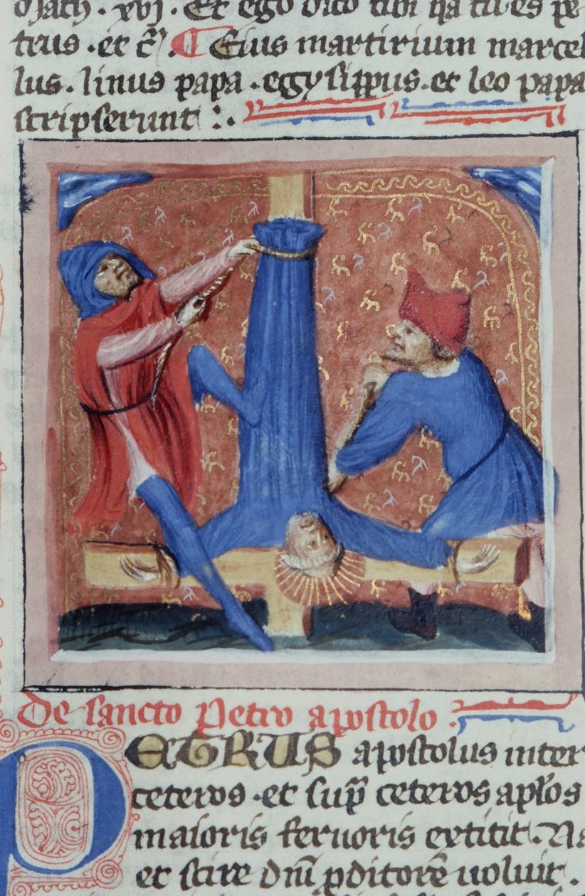 Página de la Legenda Aurea, Brujas, c.1400-10 de Flemish School