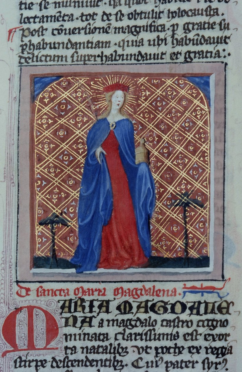 Página de la Legenda Aurea, Brujas, c.1400-10 de Flemish School