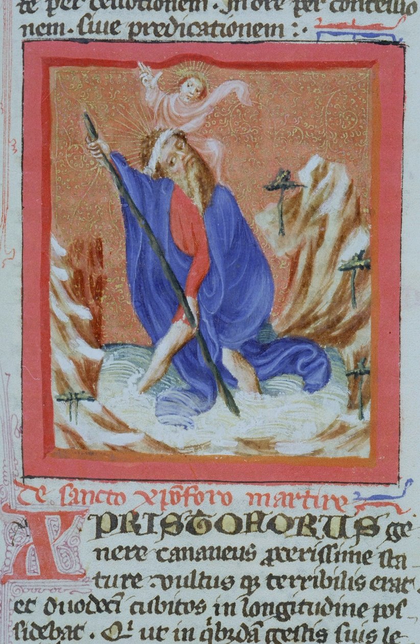 Página de la Legenda Aurea, Brujas, c.1400-10 de Flemish School