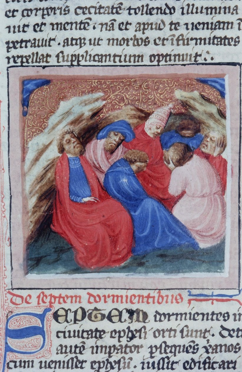Página de la Legenda Aurea, Brujas, c.1400-10 de Flemish School