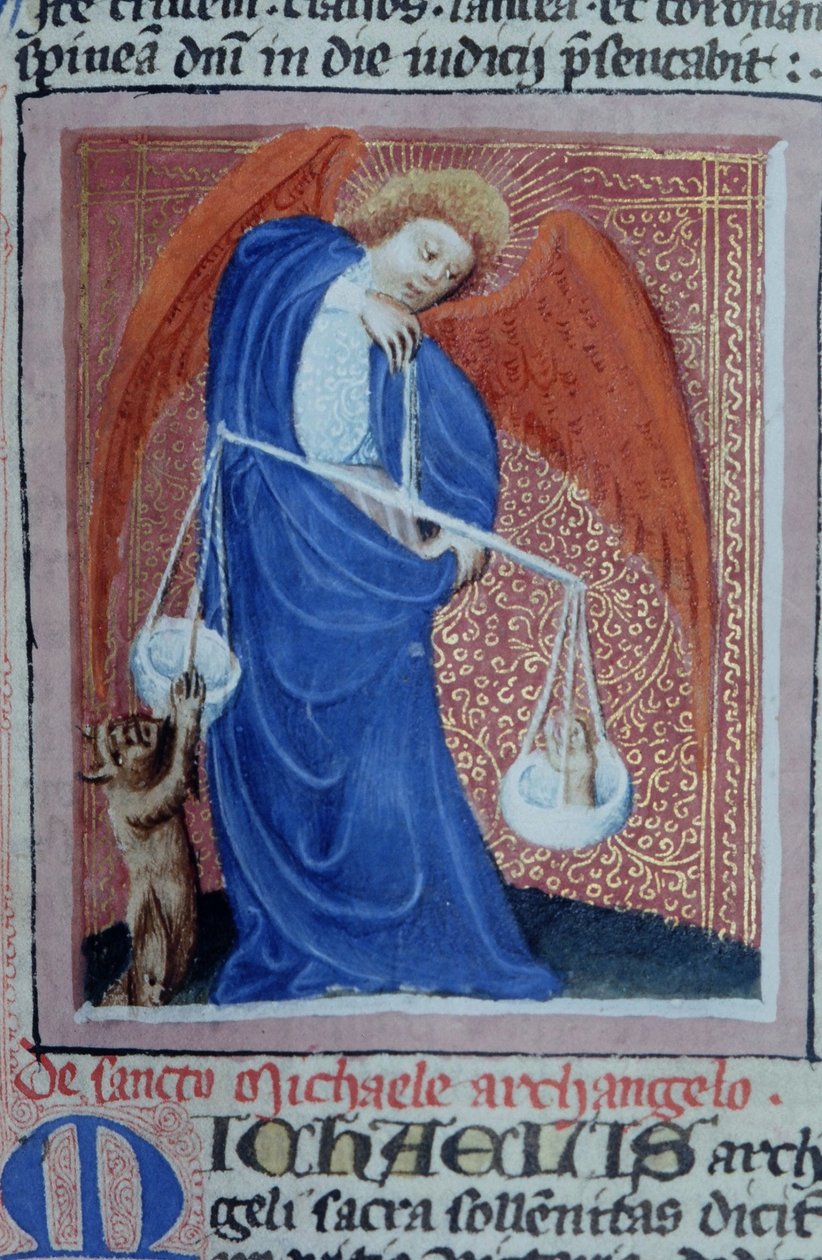 Página de la Legenda Aurea, Brujas, c.1400-10 de Flemish School