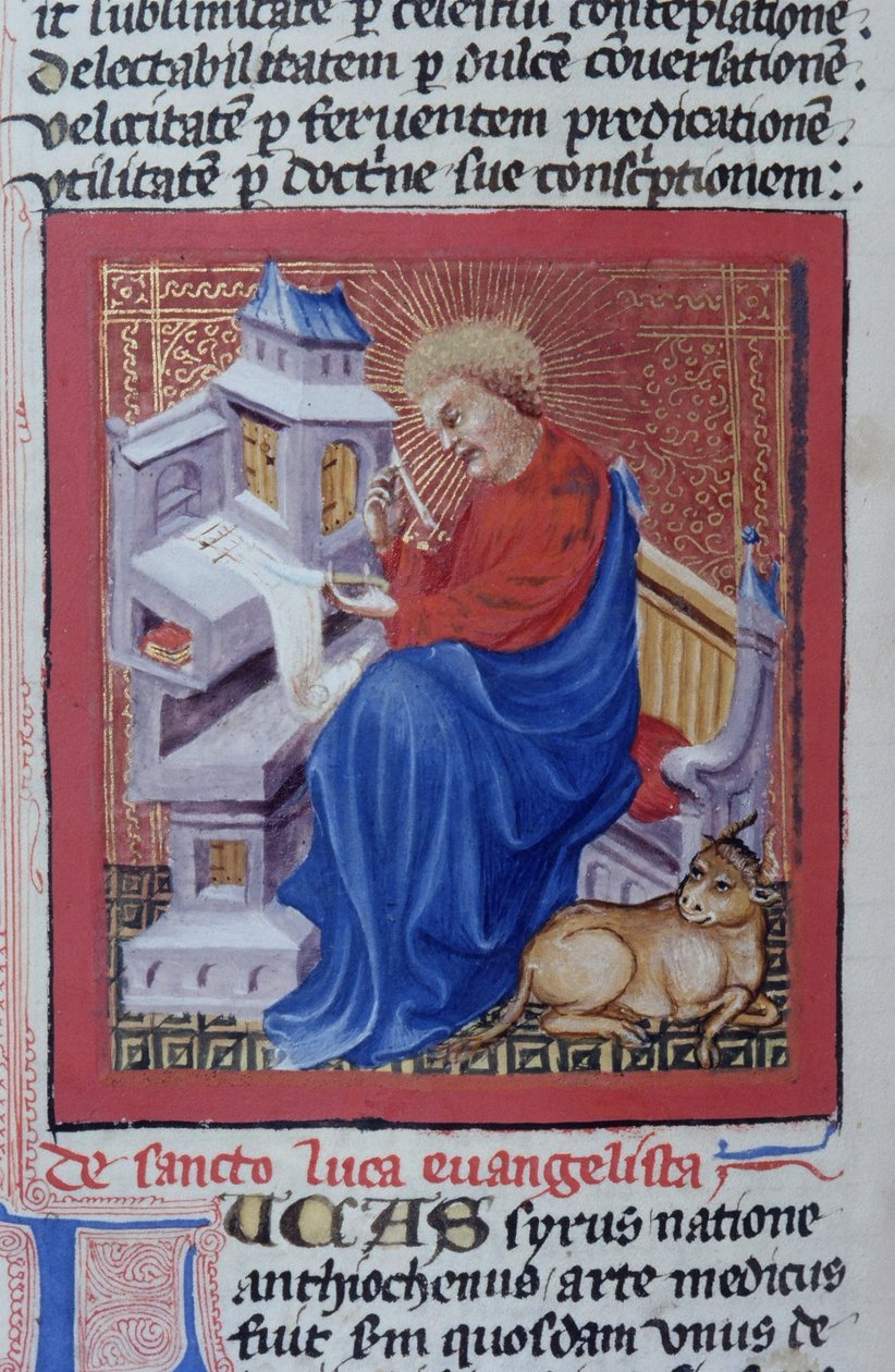 Página de la Legenda Aurea, Brujas, c.1400-10 de Flemish School
