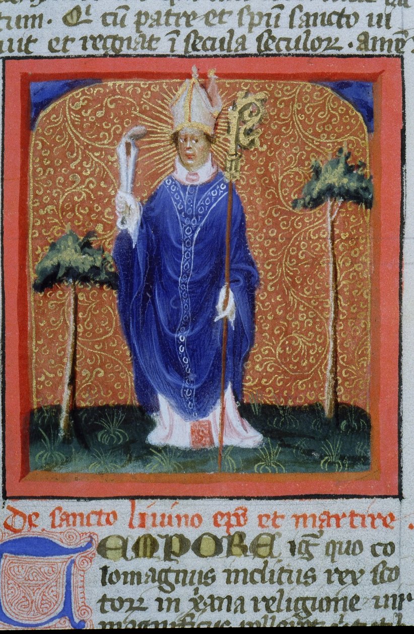 Página del Legenda Aurea, Brujas, c.1400-10 de Flemish School