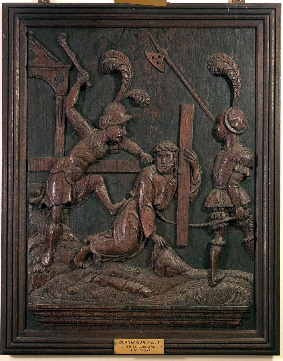 Nuestro Salvador cae mientras lleva la Cruz, de la capilla, c.1520 de Flemish School