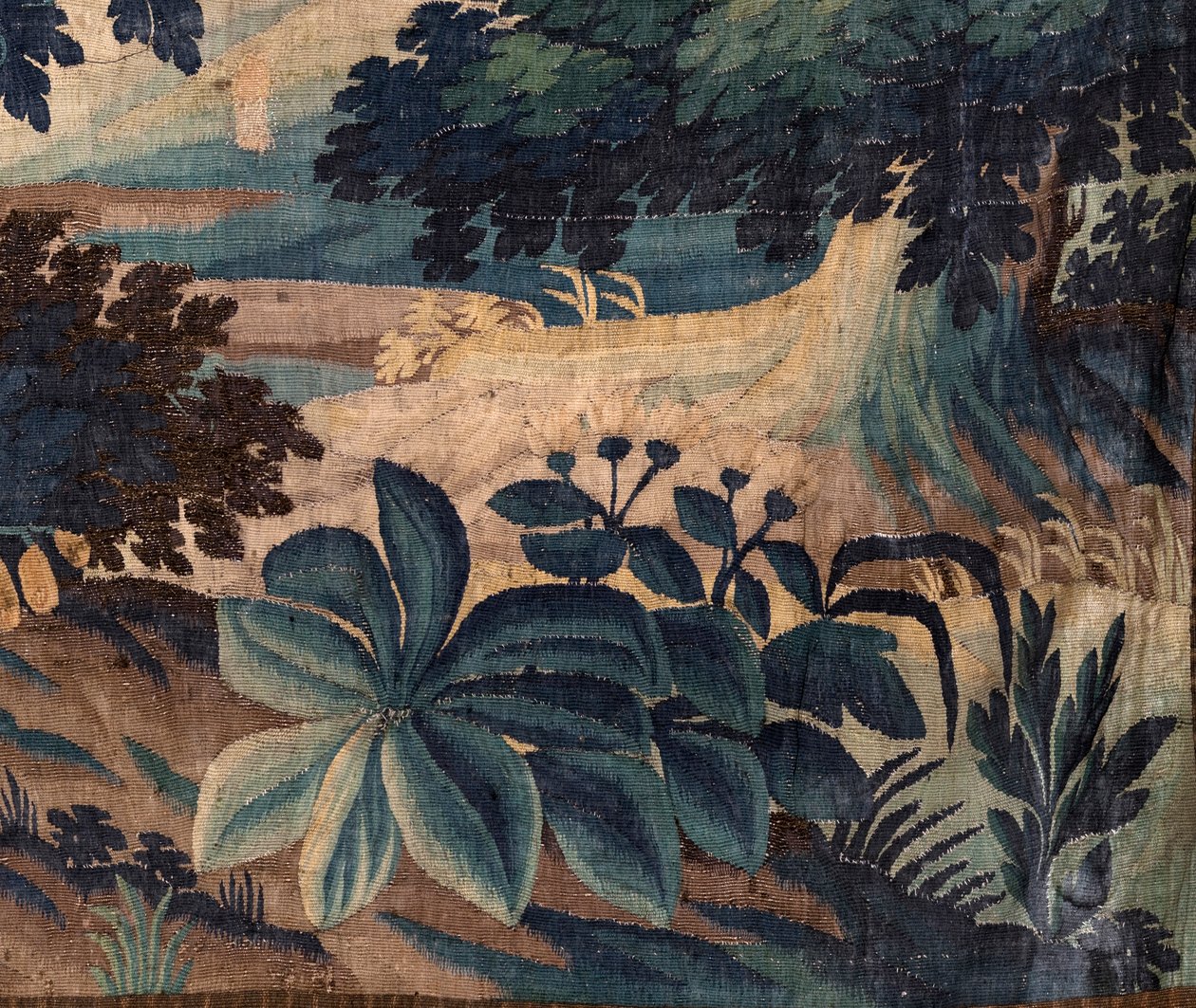 Iglesia parroquial (Iglesia de Santa Walburga). Tapiz flamenco "Verdure". Oudenaarde. Finales del siglo XVII-principios del XVIII. Propiedad de la iglesia Sint-Walburgakerk Oudenaarde. de Flemish School