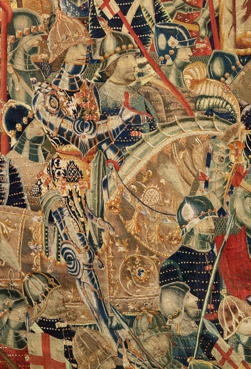 Parish museum of tapestries (Museo Parroquial de Tapices de Pastrana). Flemish tapestry. Encirclement of Arcila (El cerco de Arcila, De omsingeling van Arzila). Series Conquests of king Alfonso I of Portugal (Conquistas de Alfonso V de Portugal). Tournai. de Flemish School