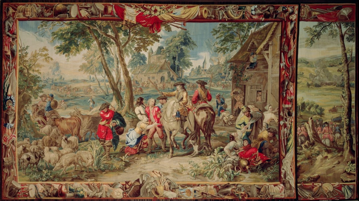 Saqueo, de la serie La Ciencia Militar, Taller de Judocus de Vos, c.1715-24 de Flemish School