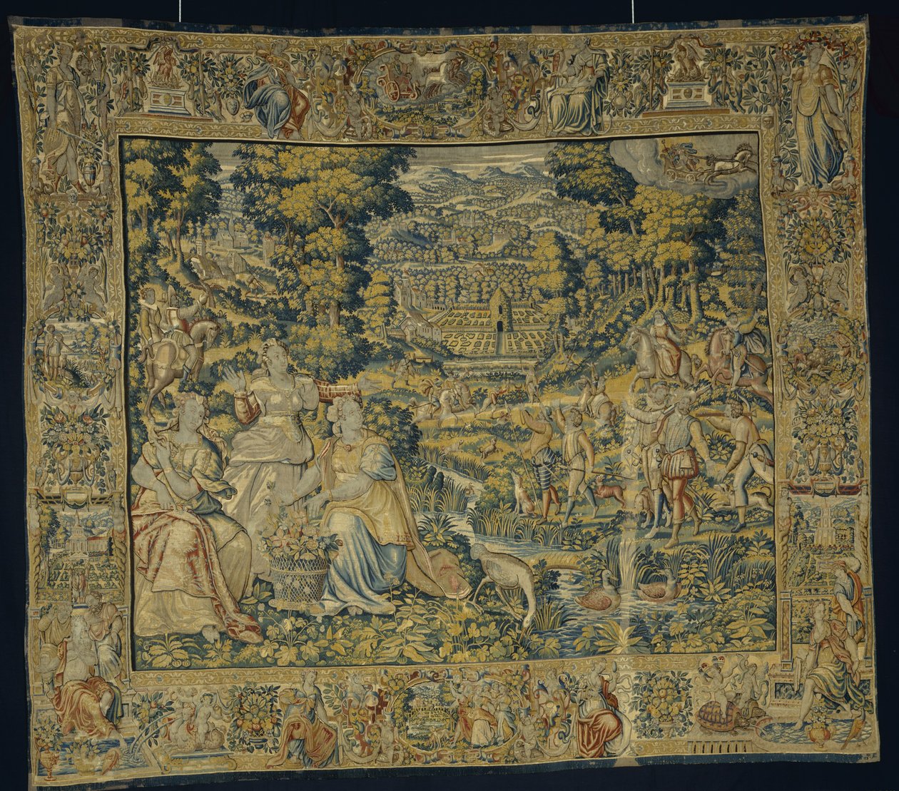 Plutón y Proserpina con cetrería, c.1600 de Flemish School