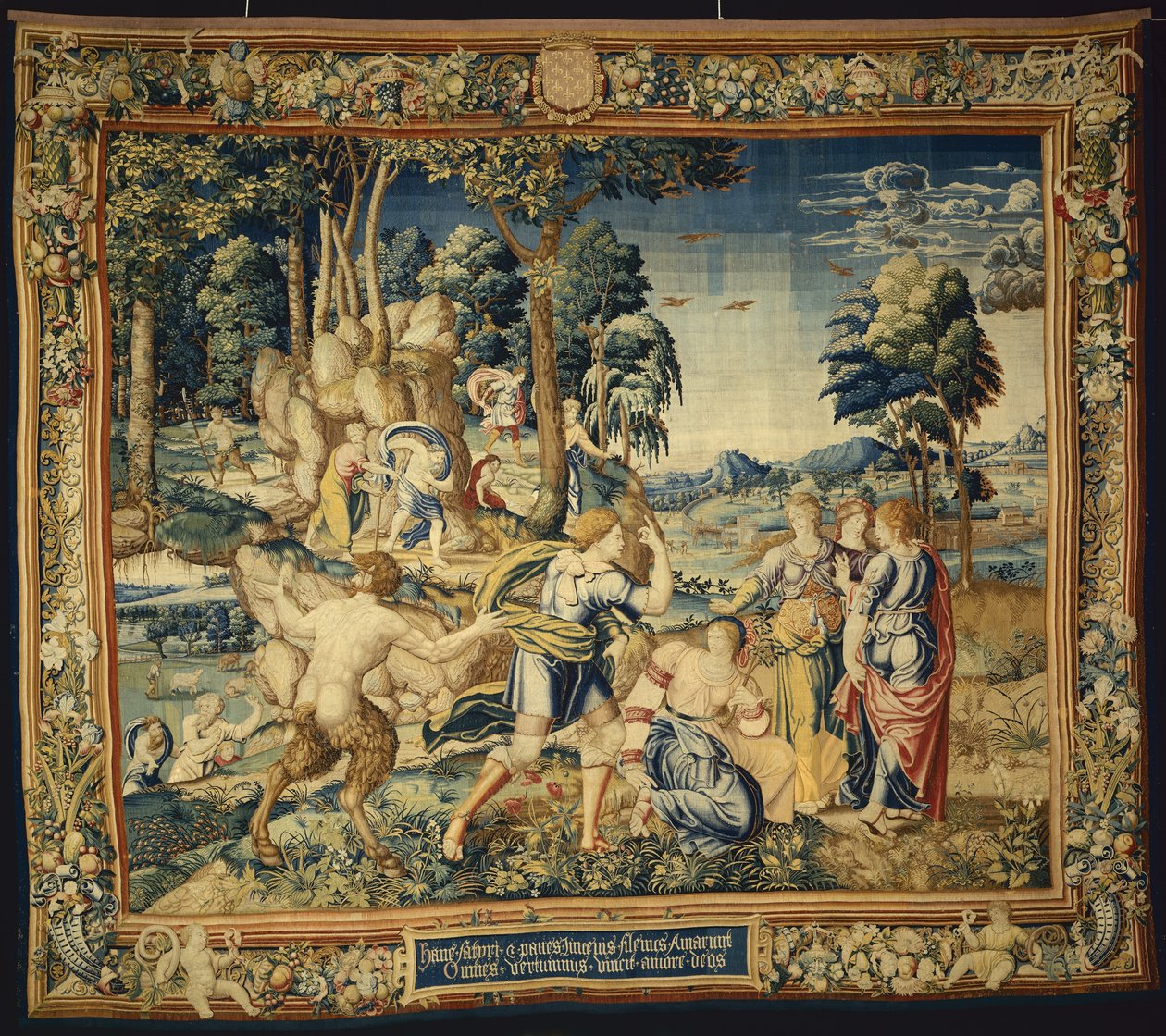 Pomona Sorprendida por Vertumno y Otros Pretendientes, de La Historia de Vertumno y Pomona, 1535-40 de Flemish School