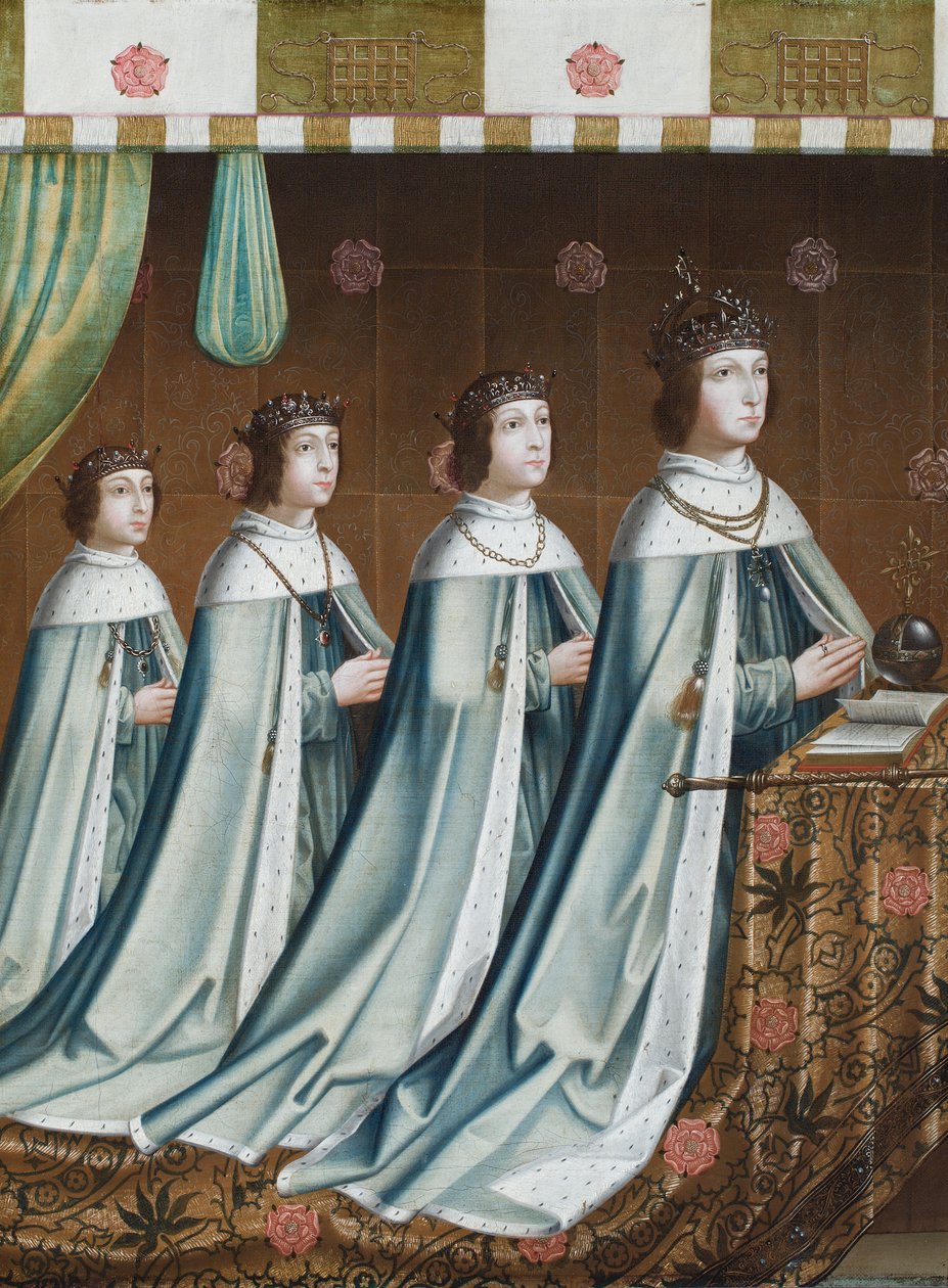 Retrato de Enrique VII con sus tres hijos, Arturo, Enrique y Edmundo, c.1510 (óleo sobre lienzo) de Flemish School
