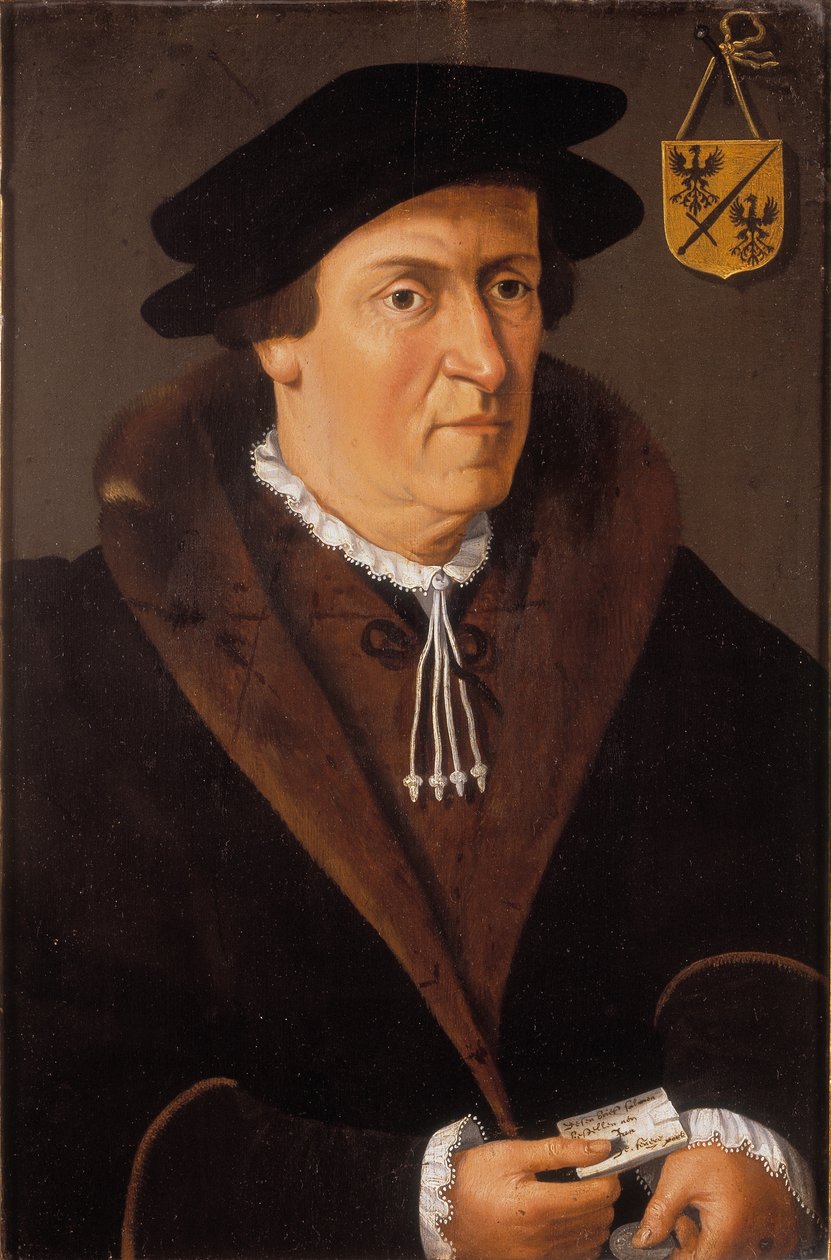 Retrato de Jan de Fevere, c.1540-59 (óleo sobre tabla) de Flemish School