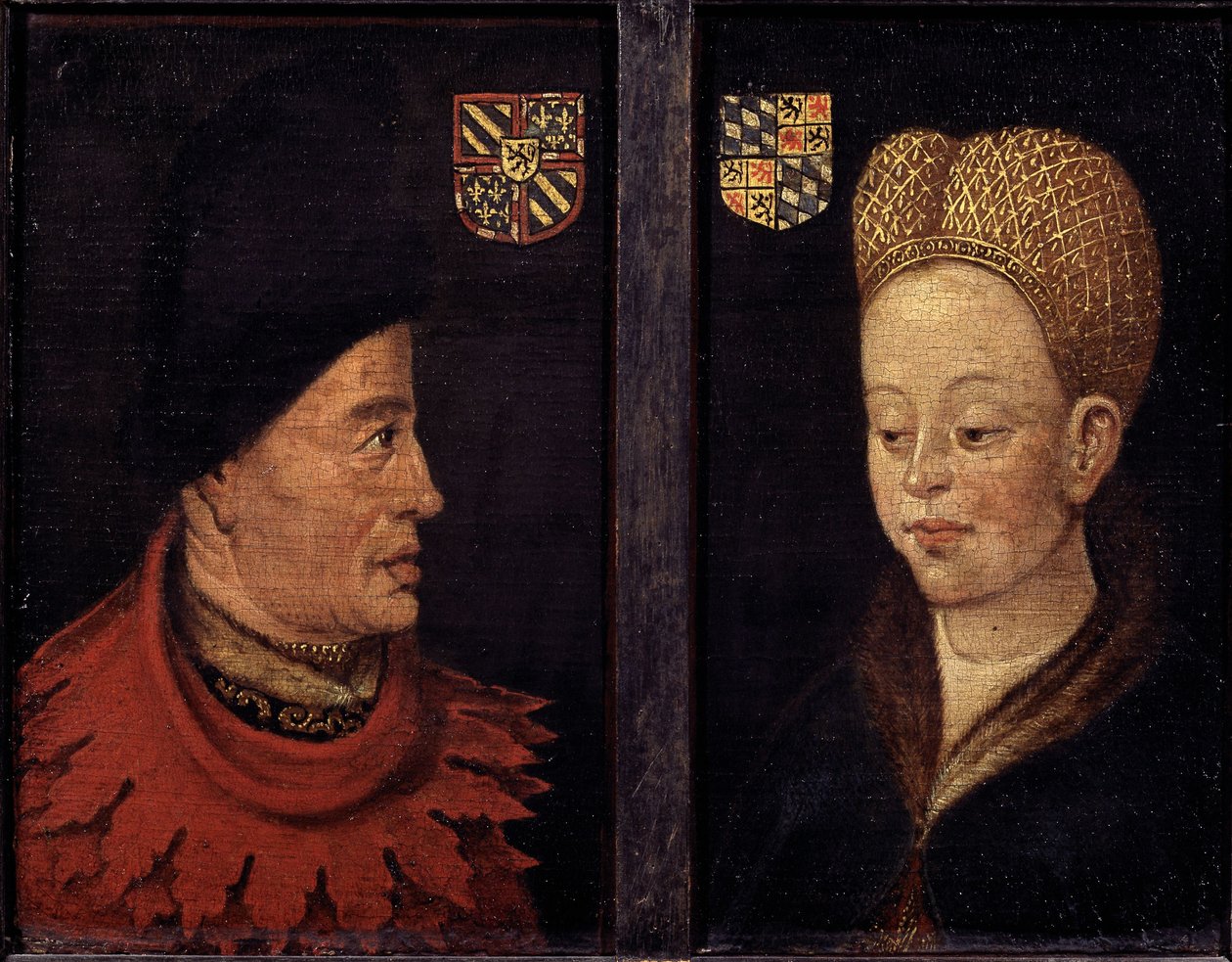 Retrato de Juan el Temerario y Margarita de Baviera de Flemish School