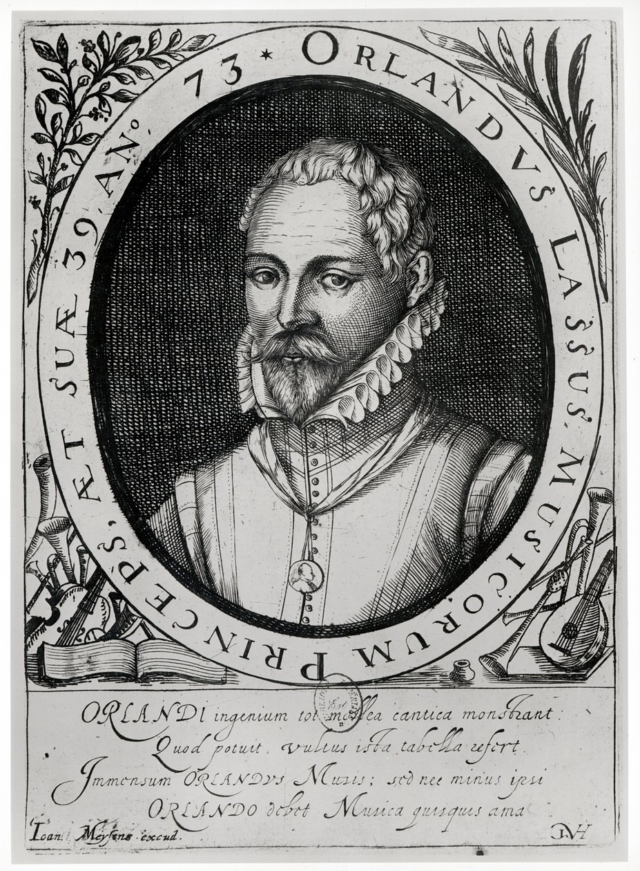 Retrato de Roland de Lassus (1532-94) de Flemish School