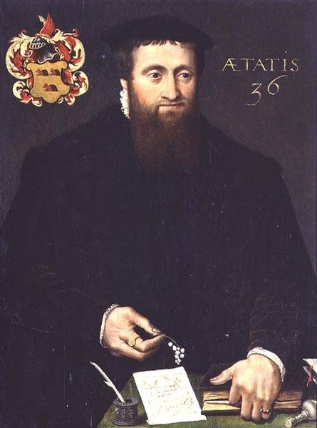 Retrato de un erudito, posiblemente un matemático, de 36 años de Flemish School