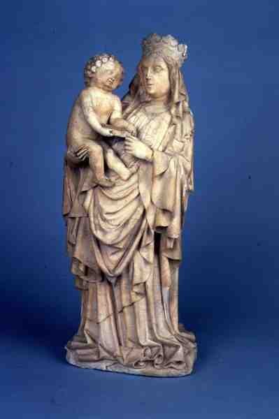 Escultura de la Virgen y el Niño de Lieja o Valle del Mosa de Flemish School