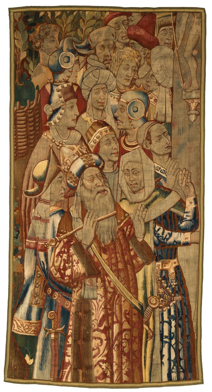 Tapiz, Una reunión judía, realizado en Flandes, Bélgica, posiblemente a mediados del siglo XV (lana) de Flemish School