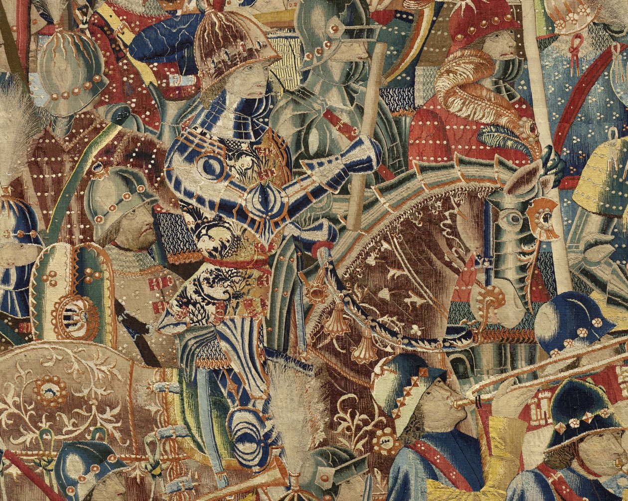Tapiz que muestra las conquistas del rey Alfonso V de Portugal de Flemish School