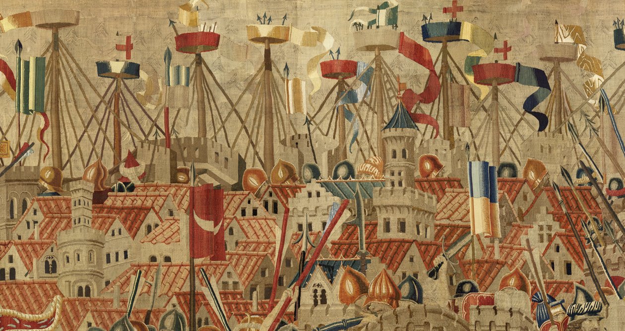 Tapiz que muestra las conquistas del rey Alfonso V de Portugal de Flemish School