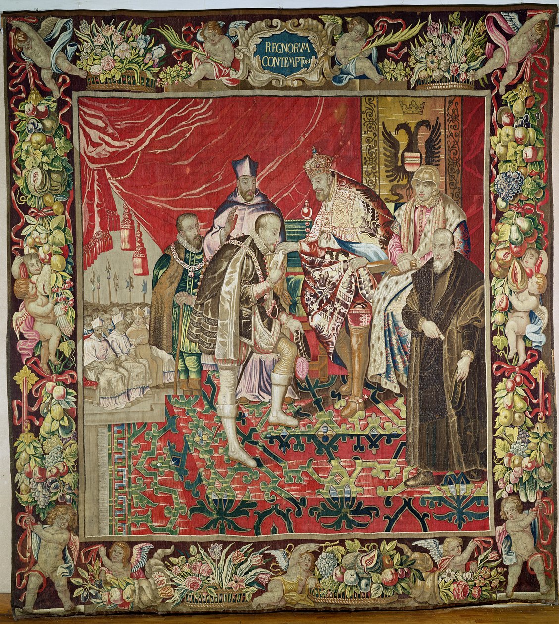 La Abdicación de Carlos V, del Tapiz de Carlos Quinto de Flemish School