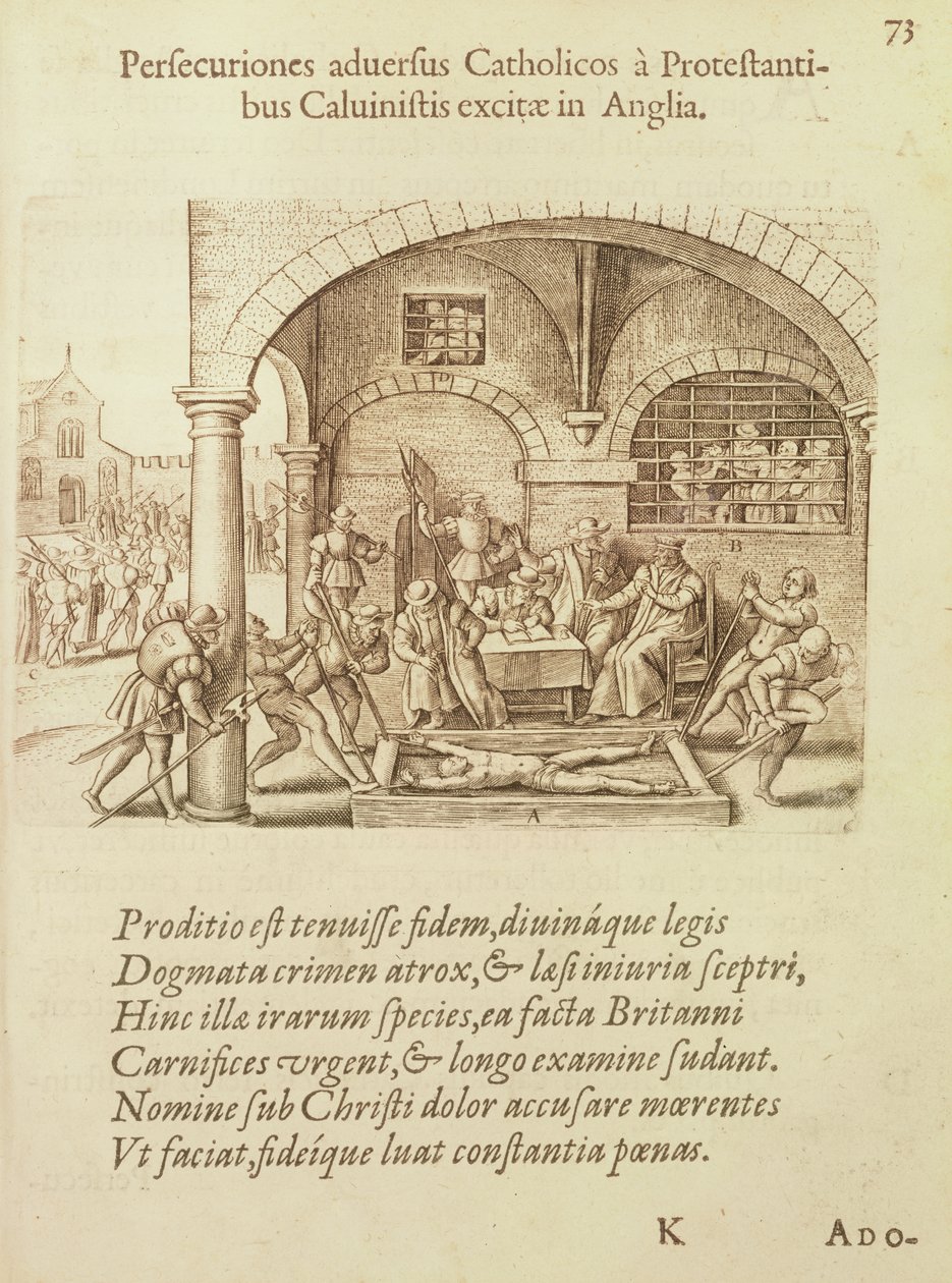 La persecución de los católicos ingleses por los protestantes calvinistas de Flemish School