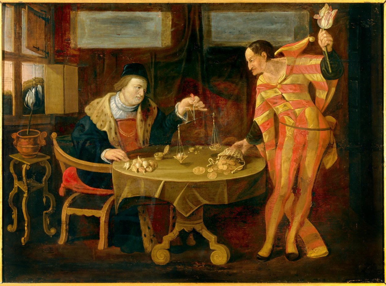 La venta de cebollas de tulipán de Flemish School