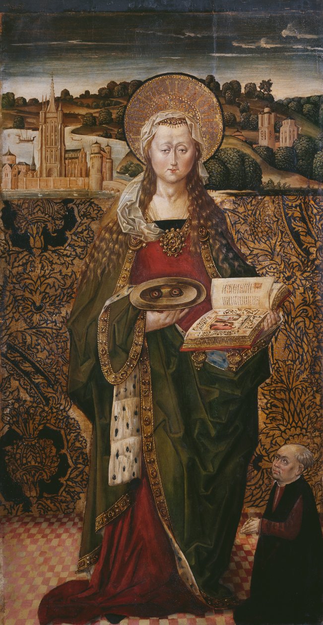 Tríptico, Santa Lucía, panel izquierdo de Flemish School