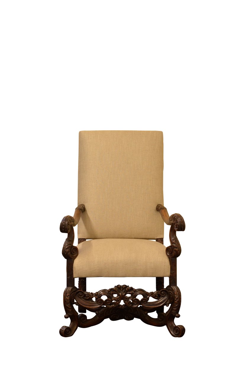 Sillón tapizado de nogal, c.1660 de Flemish School