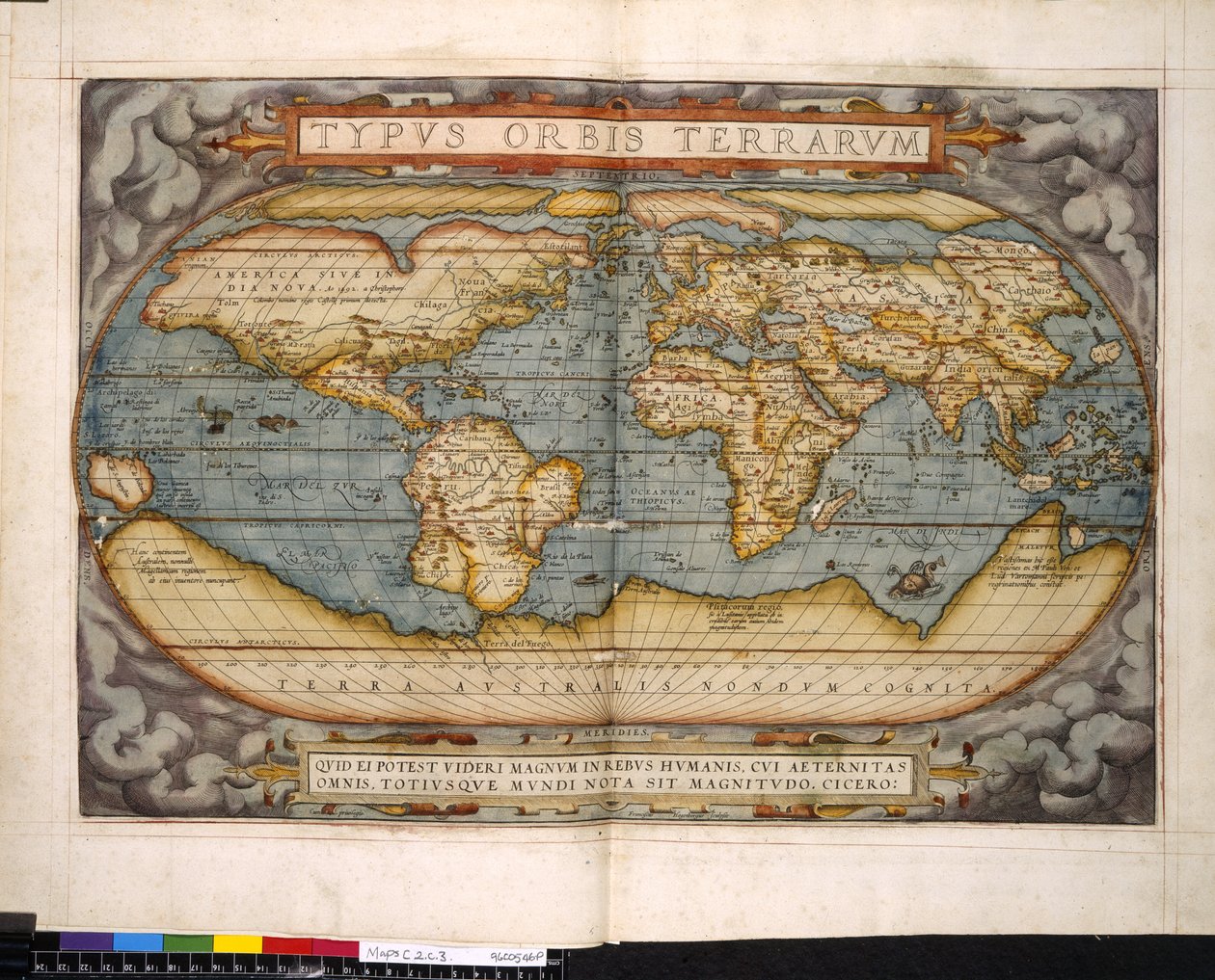 Mapamundi, Theatrum Orbis Terrarum, por Abraham Ortelius de Flemish School