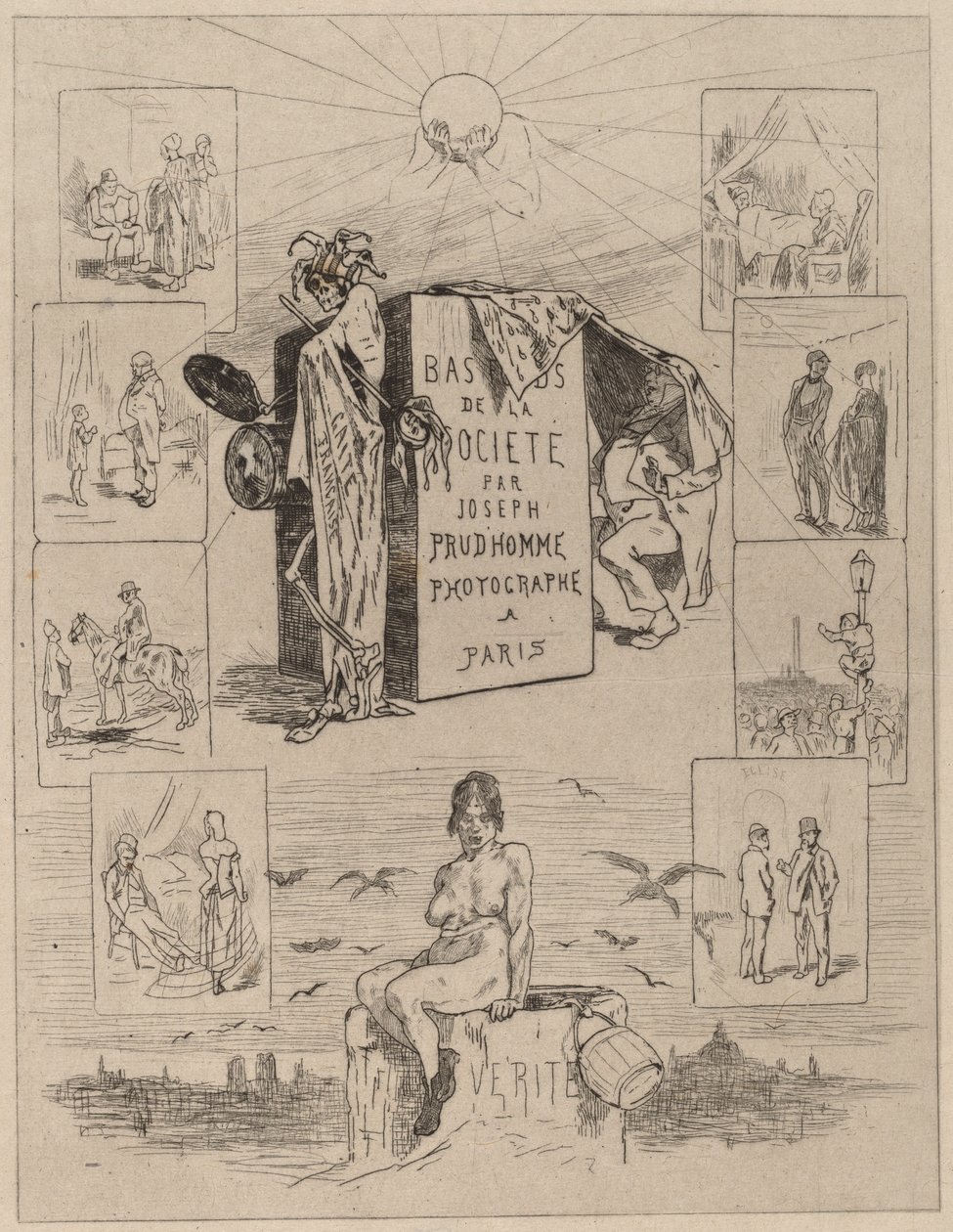 Frontispicio: La escoria de la sociedad, 1864 de Félicien Rops