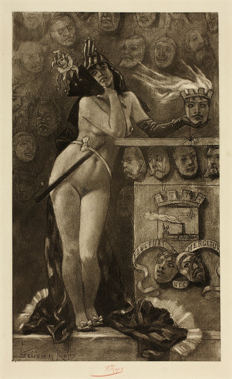 Máscaras modernas de Félicien Rops