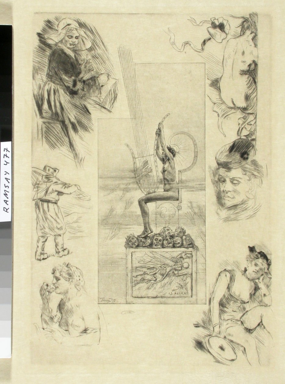 El gran lírico. Portada de la edición de 1887 de las obras de Mallarmé. de Félicien Rops