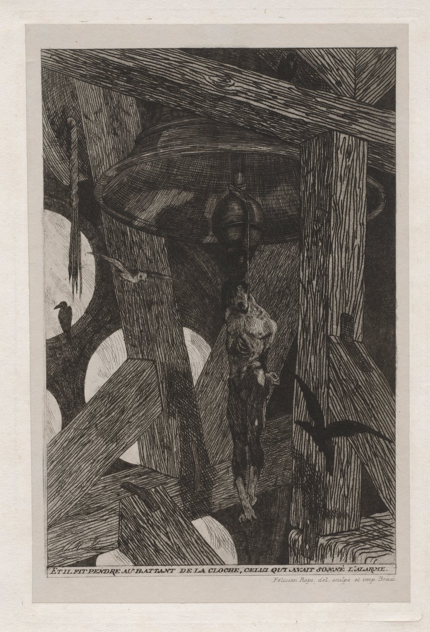 La leyenda y aventuras de Ulenspiefel y Lamme Goedzak: El ahorcado..., 1867 de Félicien Rops