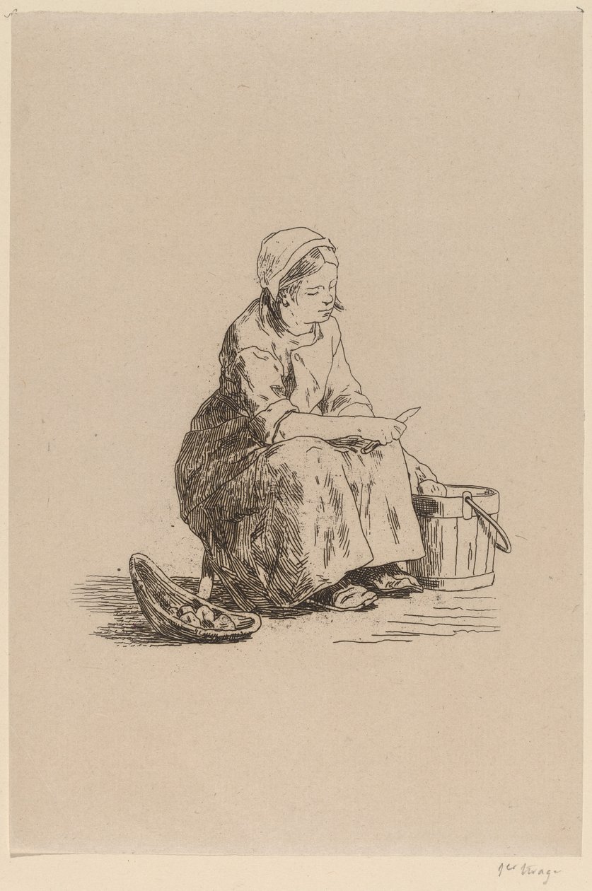 La Pequeña Peladora de Papas de Félicien Rops