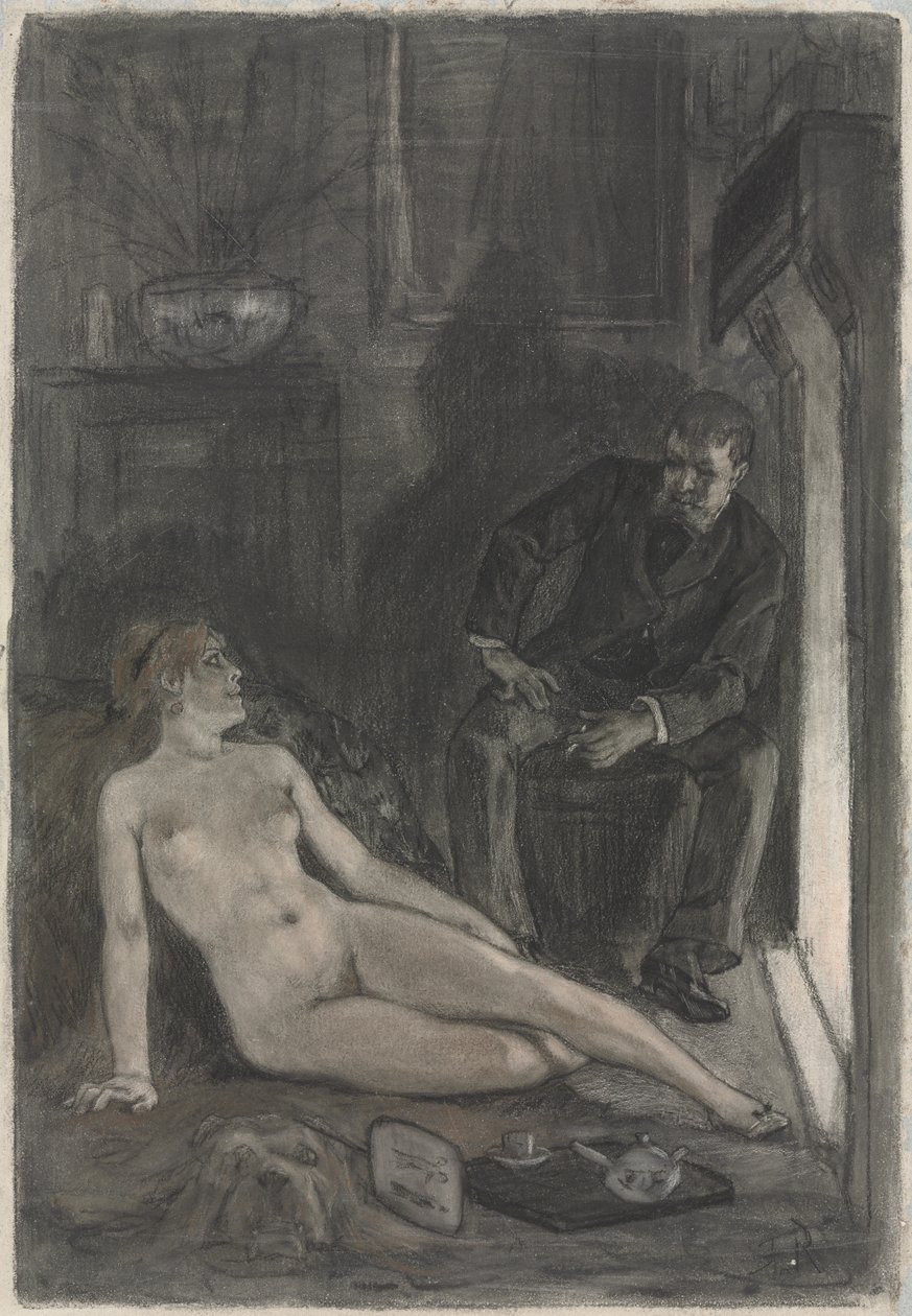 Tarde de invierno, último tercio del siglo XIX de Félicien Rops