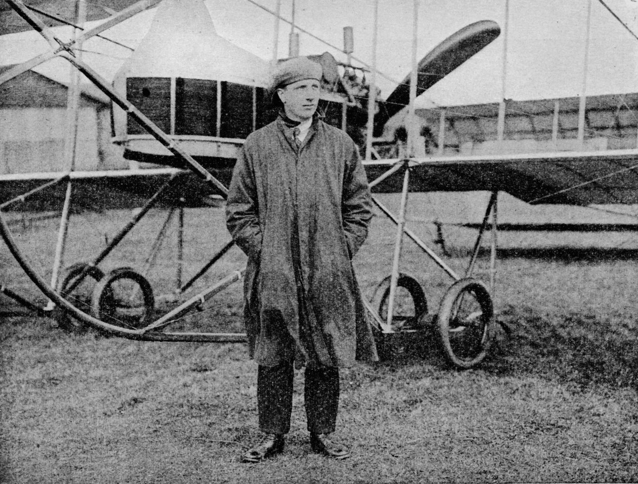 Carrera aérea Londres-Manchester: Sr. Jack Alcock y su biplano Maurice Farman, 1914 de Flight Photo