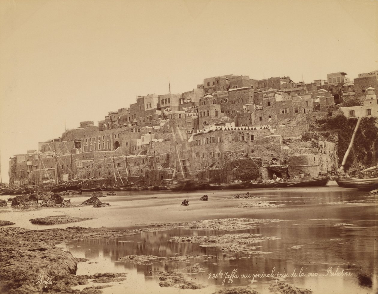 Jaffa, vista general tomada desde el mar de Félix Bonfils
