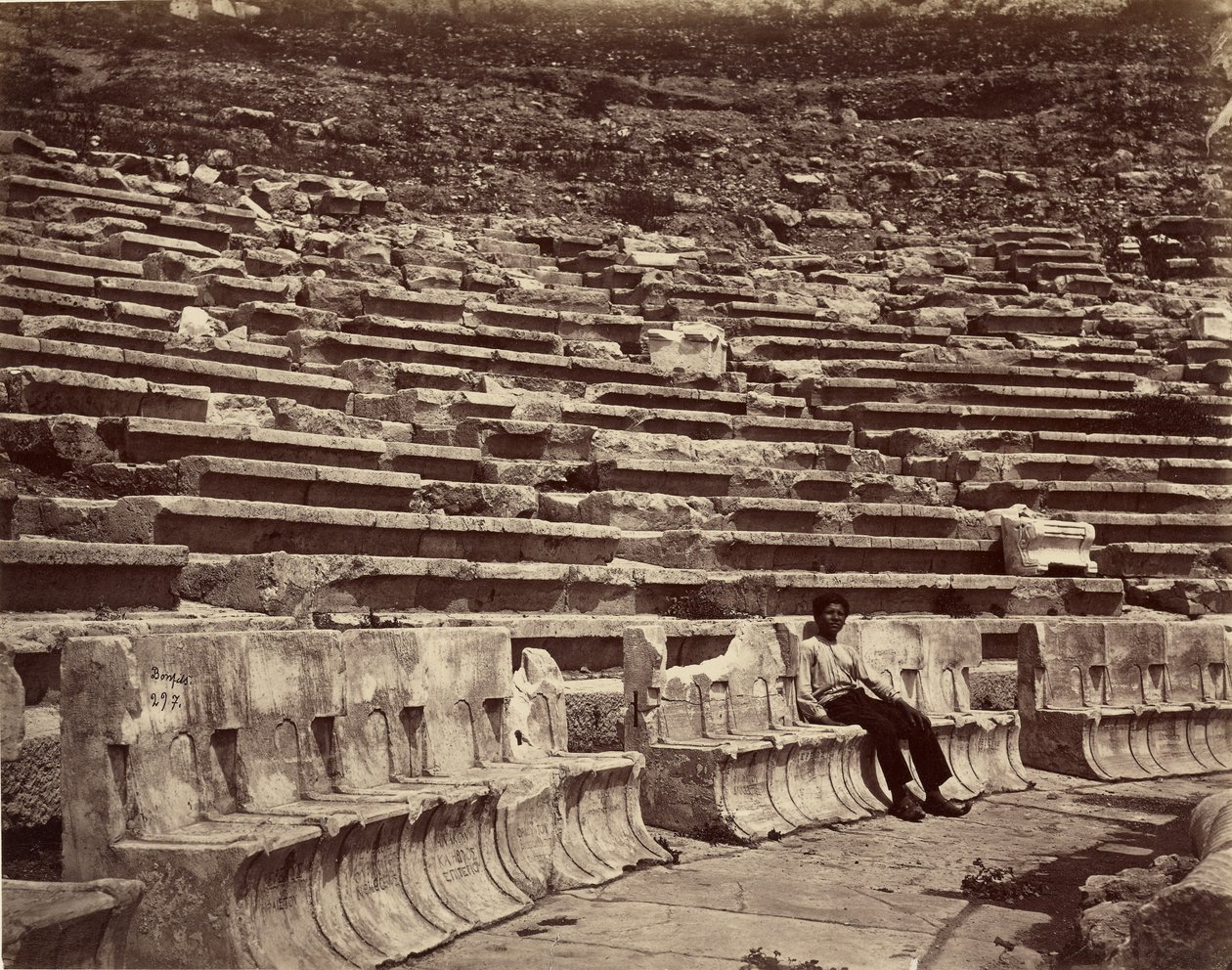 Interior, Teatro de Dionisio, Atenas de Félix Bonfils