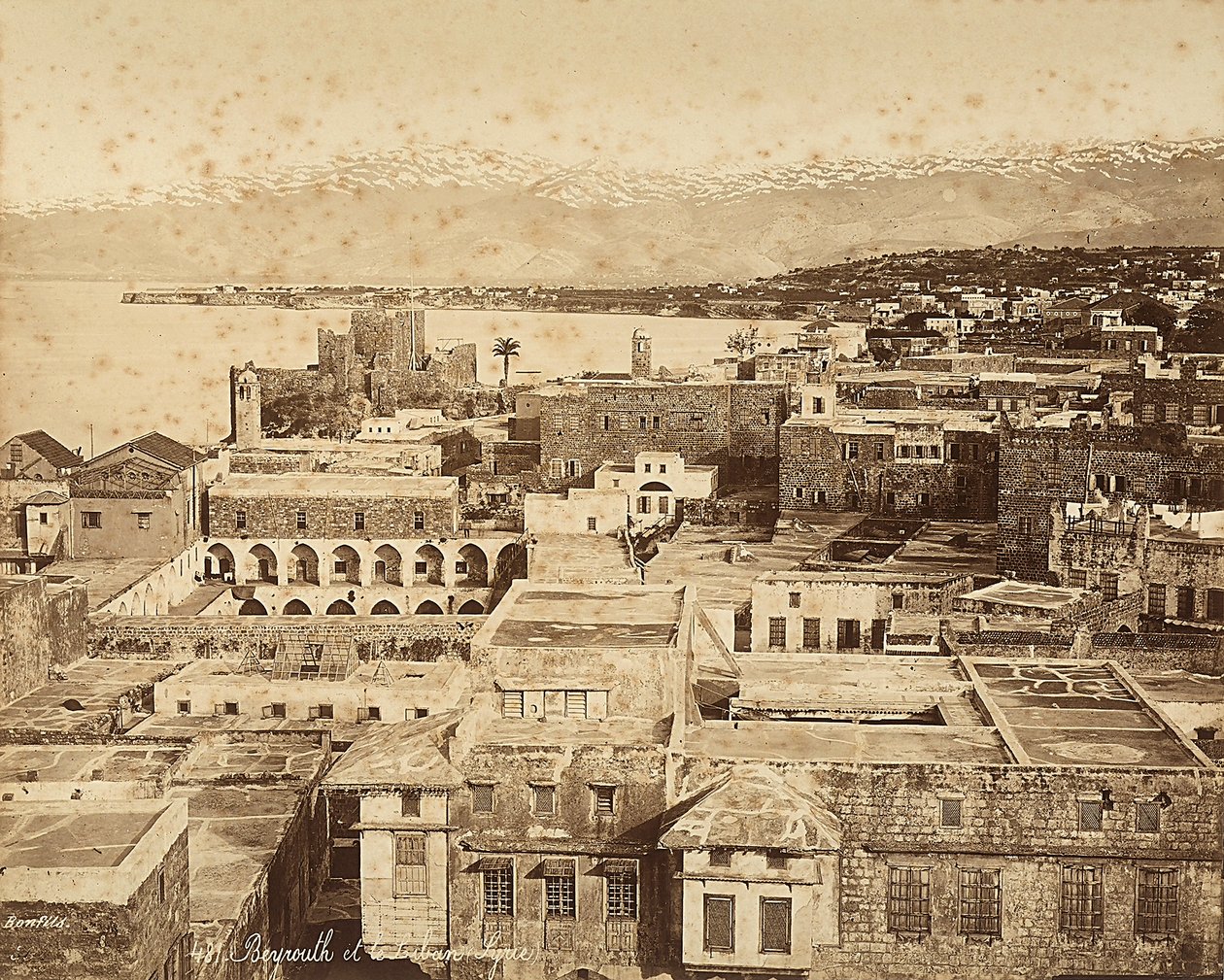 Vista panorámica de Beirut, Líbano de Félix Bonfils