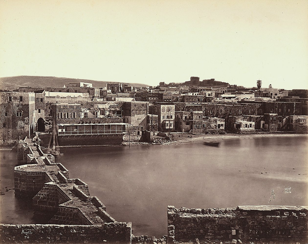 Vista panorámica de una ciudad en Israel de Félix Bonfils