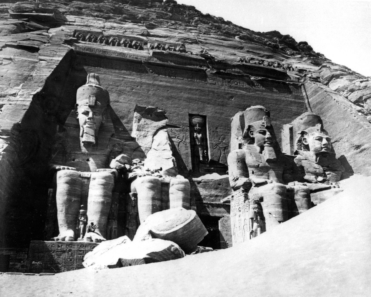 El templo de Abu Simbel, Nubia, Egipto, 1878 de Félix Bonfils